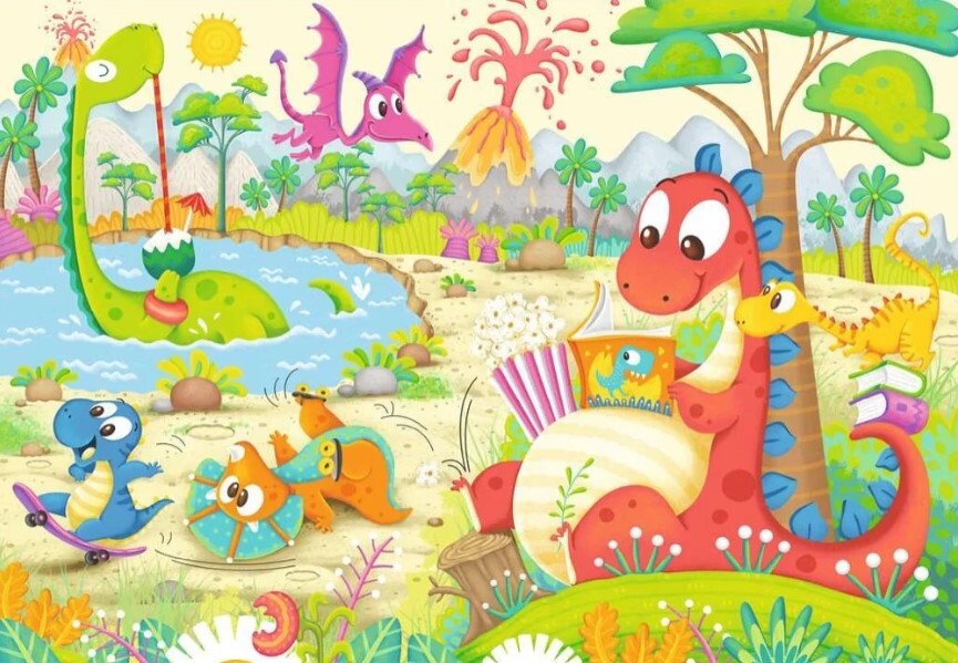 Ravensburger Puzzle 2 x 12pc - My Dino Friends