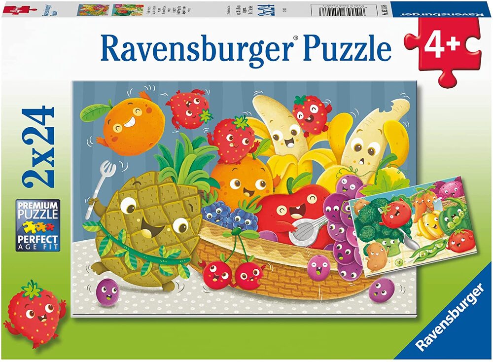 Ravensburger Puzzle 2 x 24pc - Fruit and Veggie Fun