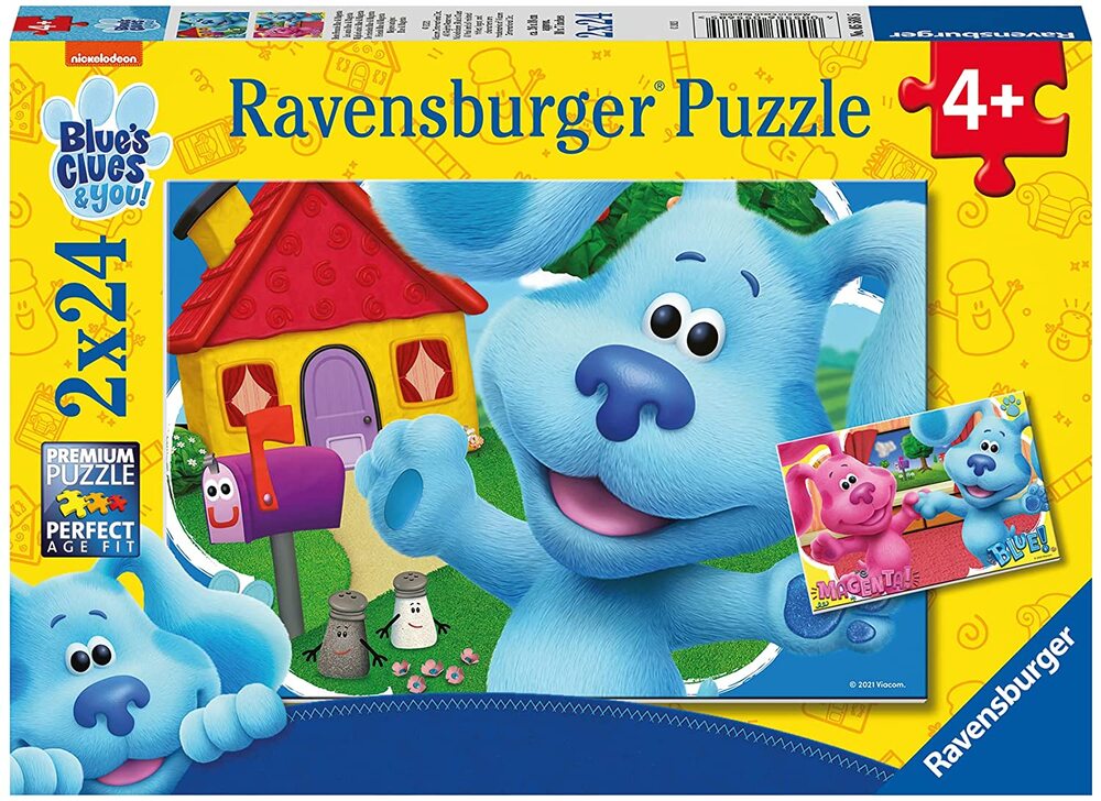 Ravensburger Puzzle 2 x 24pc - Blues Clues Blue and Magenta