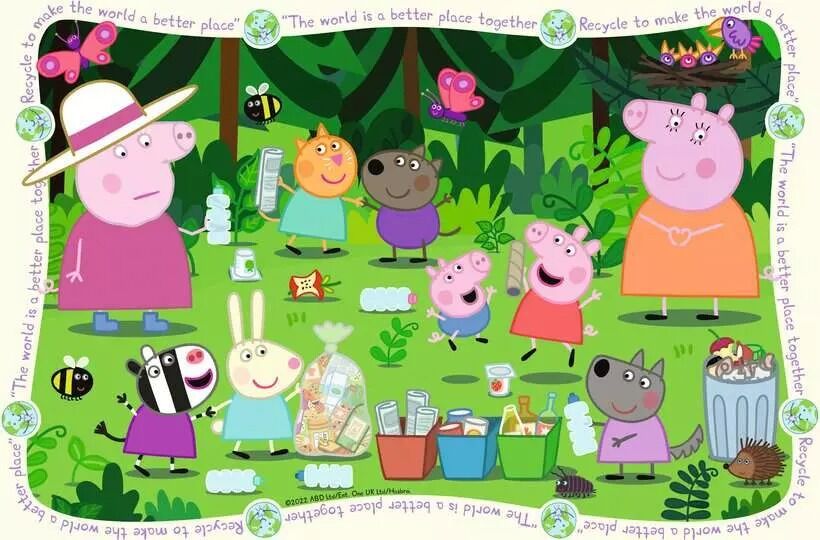 Ravensburger Puzzle 35pc - Peppa Pig Recycle Together!