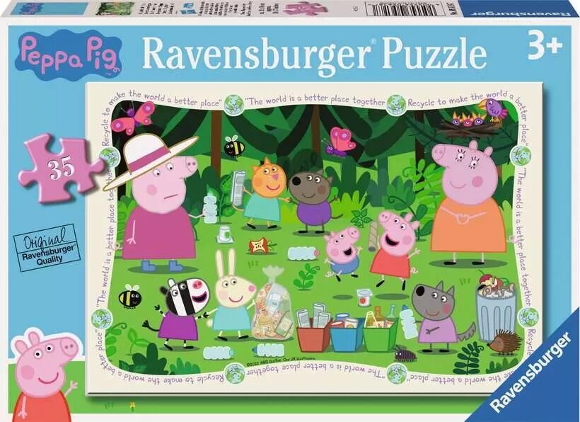 Ravensburger Puzzle 35pc - Peppa Pig Recycle Together!