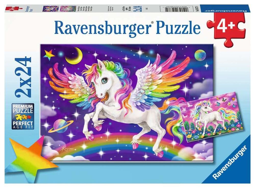 Ravensburger Puzzle 2x24pc - Unicorn and Pegasus