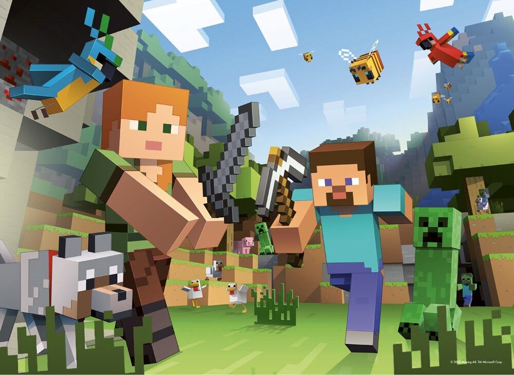 Ravensburger Puzzle 4x100pc - Minecraft Bumper Pack