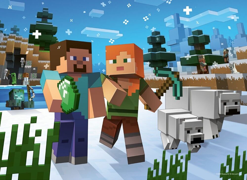 Ravensburger Puzzle 4x100pc - Minecraft Bumper Pack