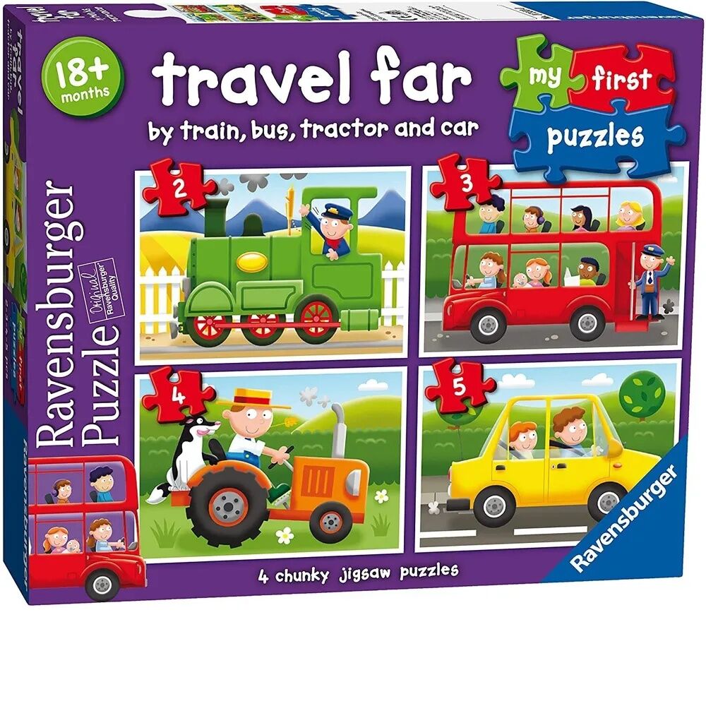 Ravensburger Puzzle 2, 3 and 4pc - Travel Far My First Puzzle