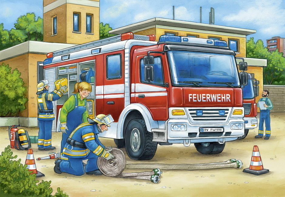 Ravensburger Puzzle 2 x 12pc - Police and Firefighters