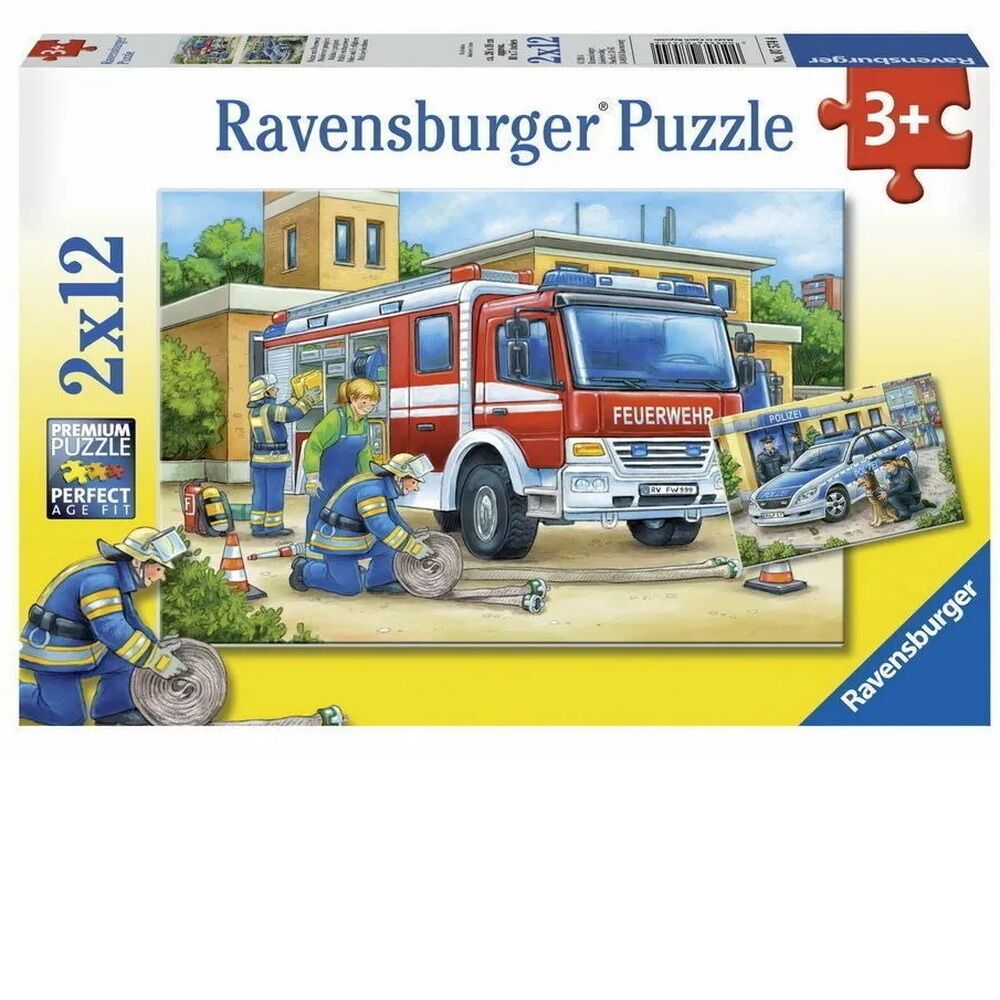 Ravensburger Puzzle 2 x 12pc - Police and Firefighters