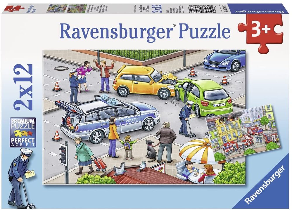 Ravensburger Puzzle 2 x 12pc - Blue Lights on the Way