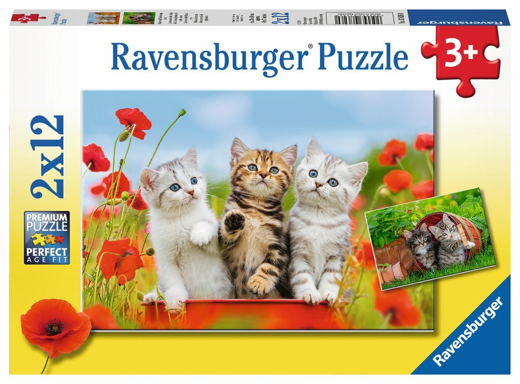 Ravensburger Puzzle 2 x 12pc - Kitten Adventures