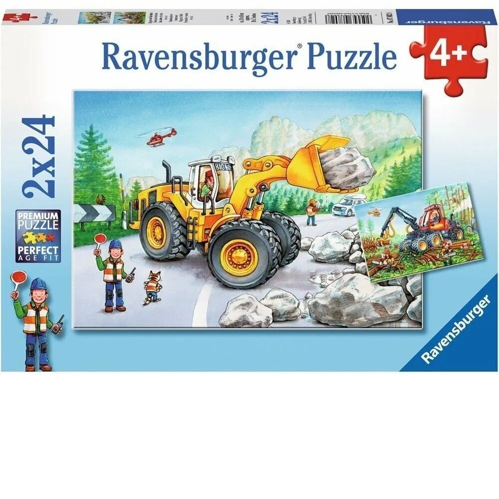 Ravensburger Puzzle 2 x 24pc - Diggers at Work