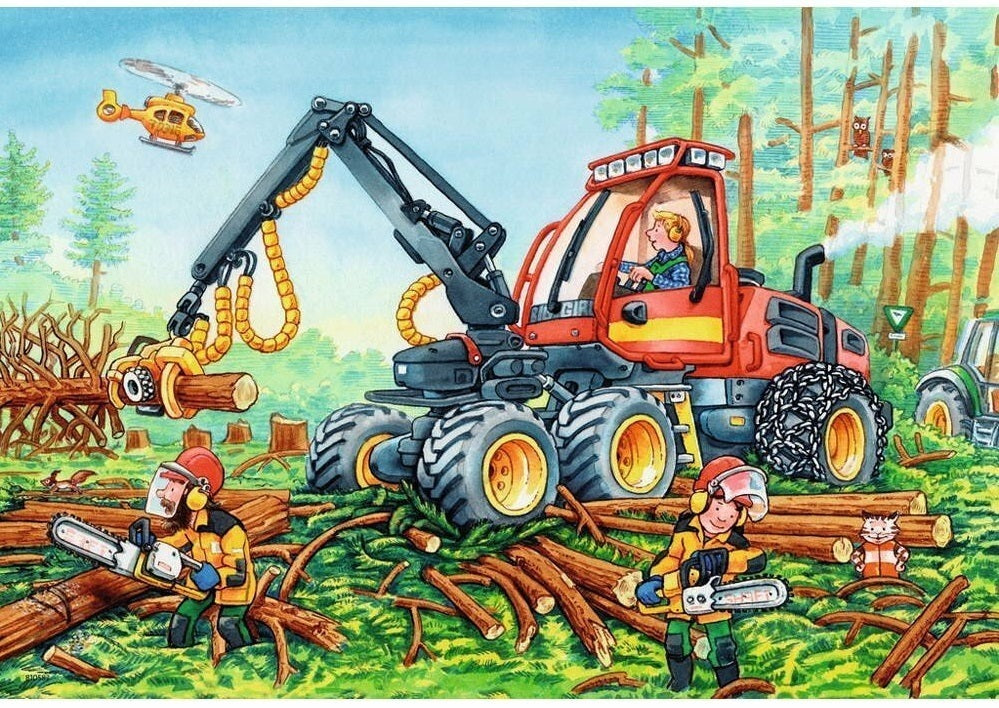 Ravensburger Puzzle 2 x 24pc - Diggers at Work