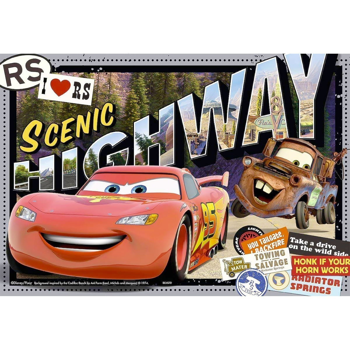Ravensburger Puzzle 2 x 24pc - Disney Two Cars Puzzle