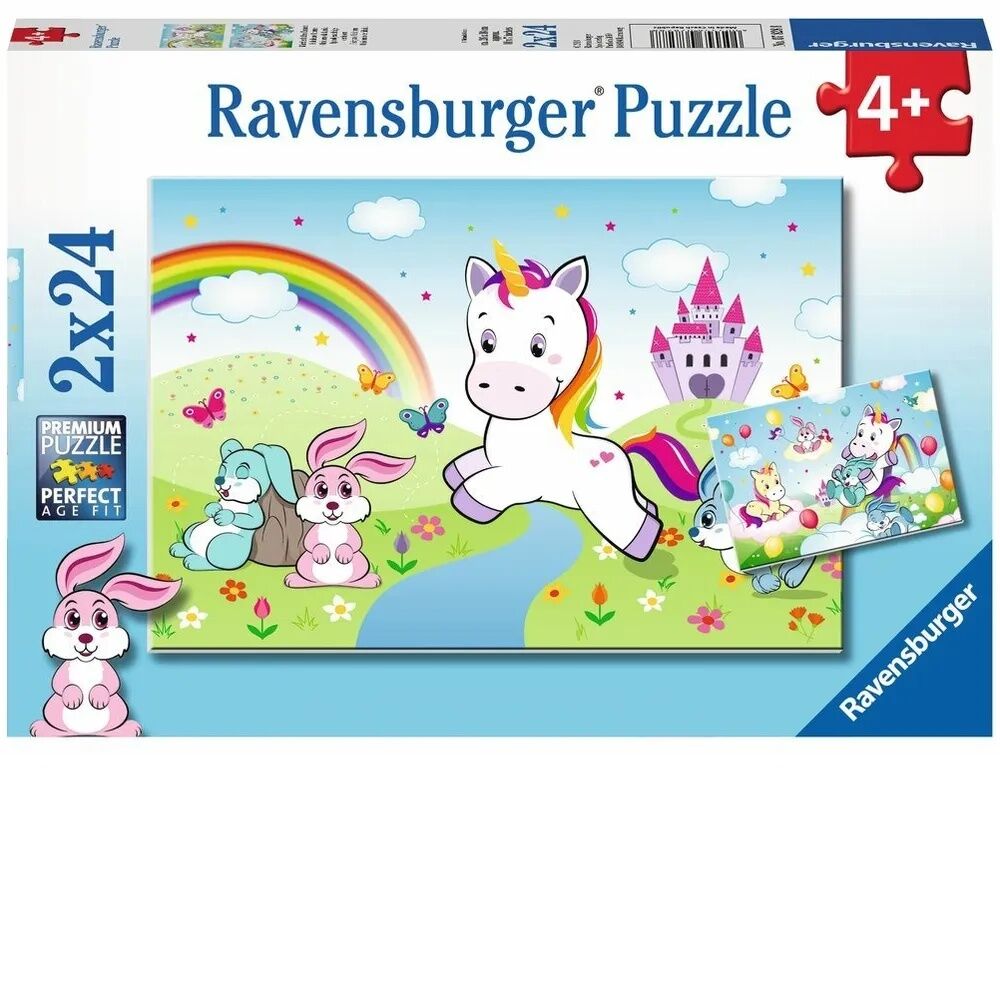 Ravensburger Puzzle 2 x 24pc - Fairytale Unicorn