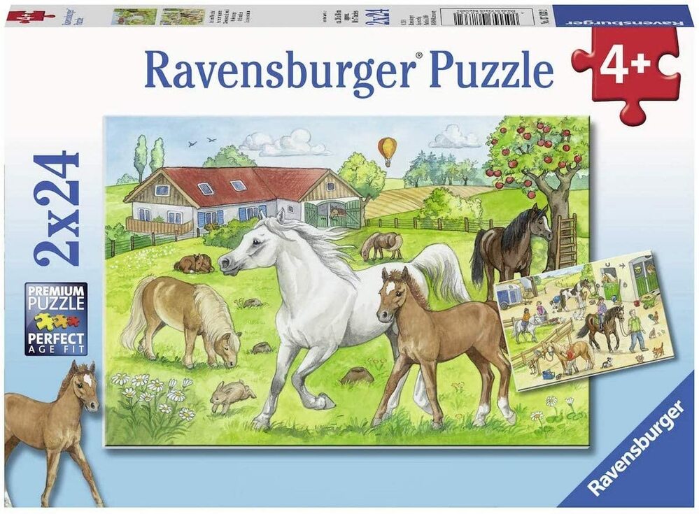 Ravensburger Puzzle 2 x 24pc - At The Stables