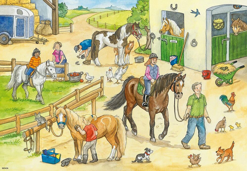Ravensburger Puzzle 2 x 24pc - At The Stables
