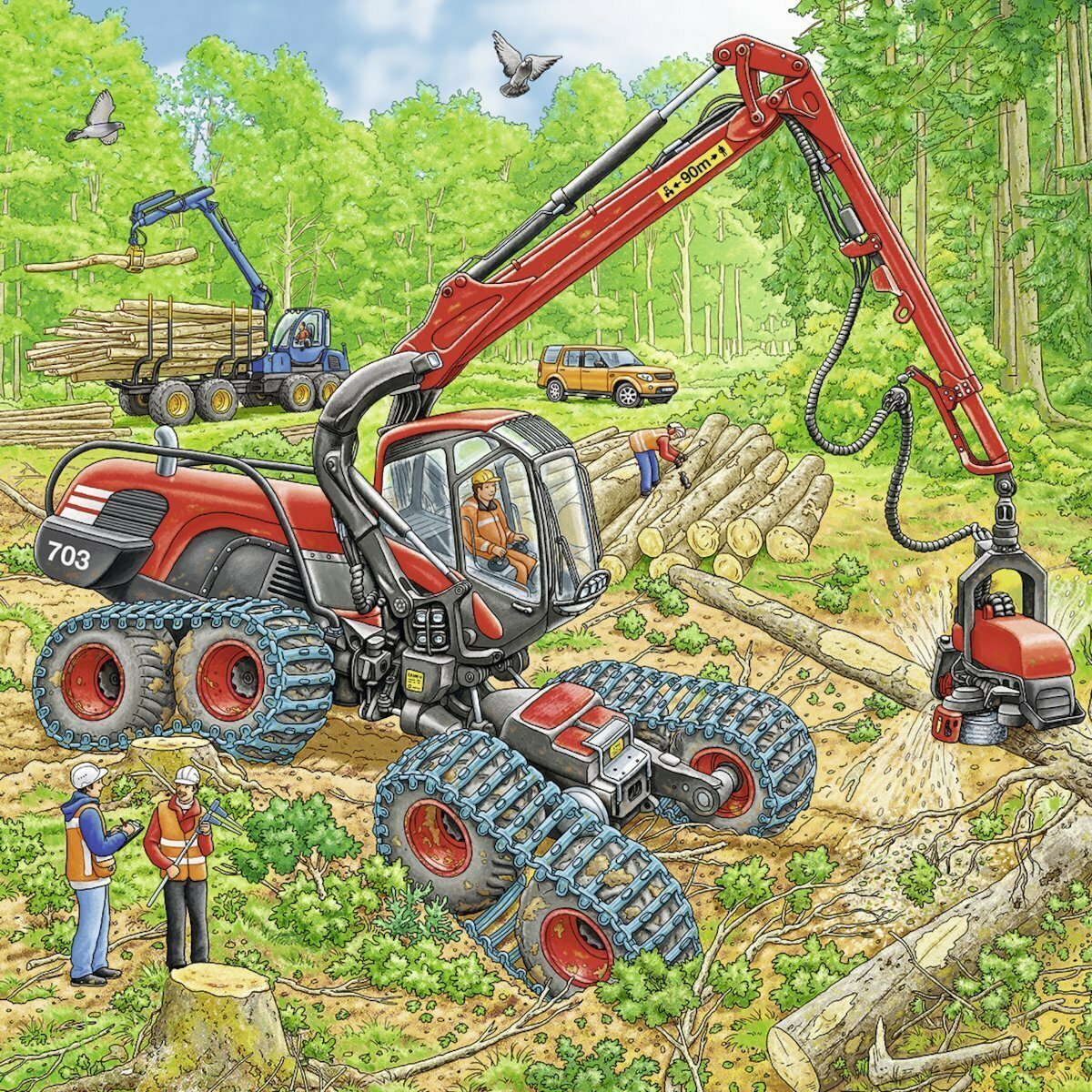 Ravensburger Puzzle 3 x 49pc - Big Machines