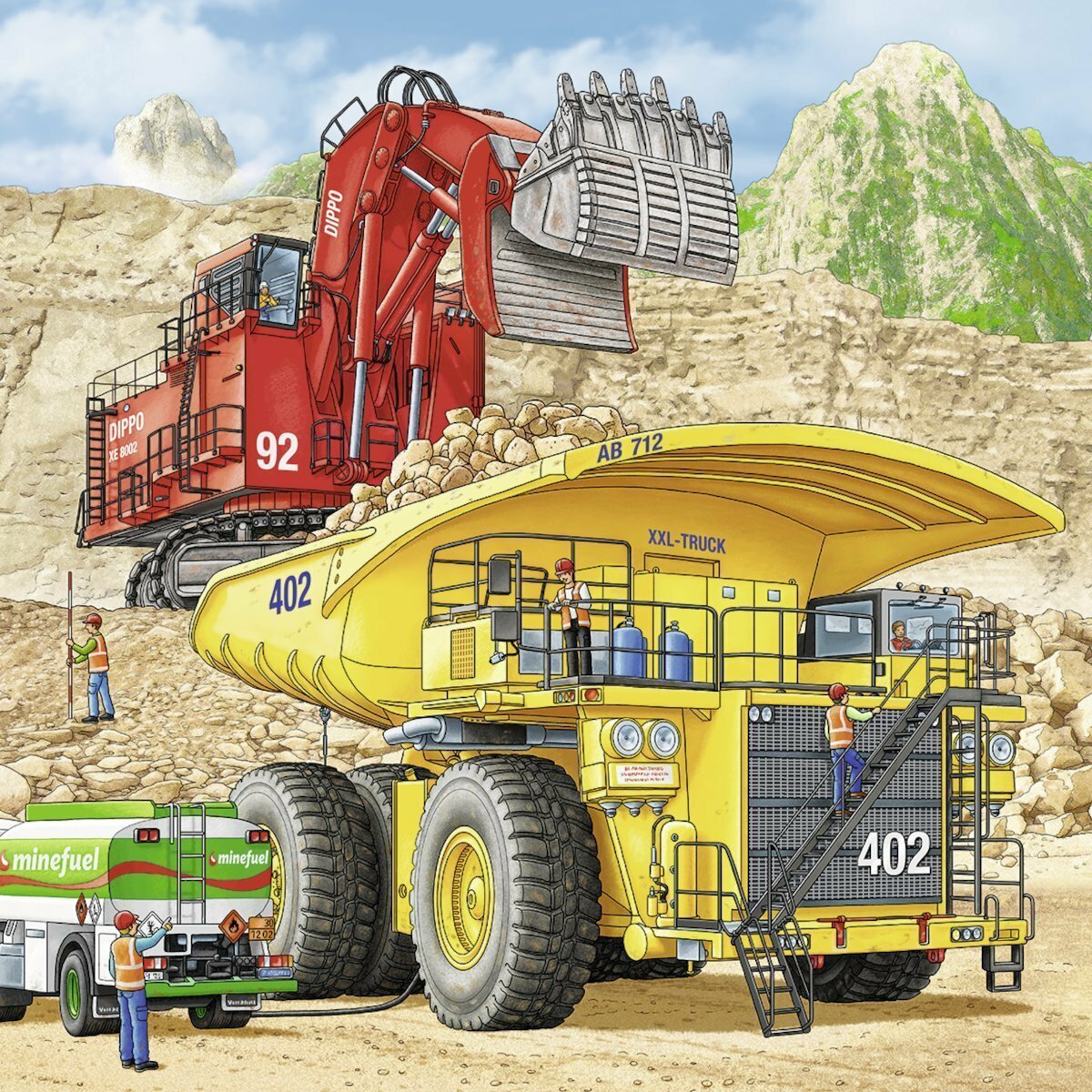 Ravensburger Puzzle 3 x 49pc - Big Machines