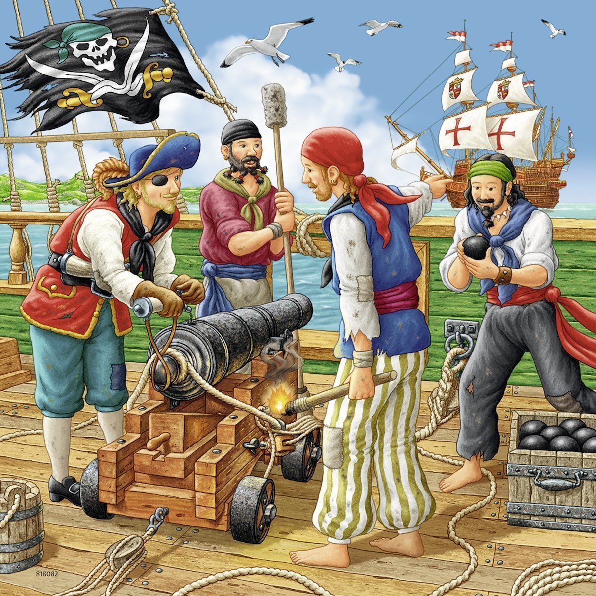Ravensburger Puzzle 3 x 49pc - Adventure on the High Seas