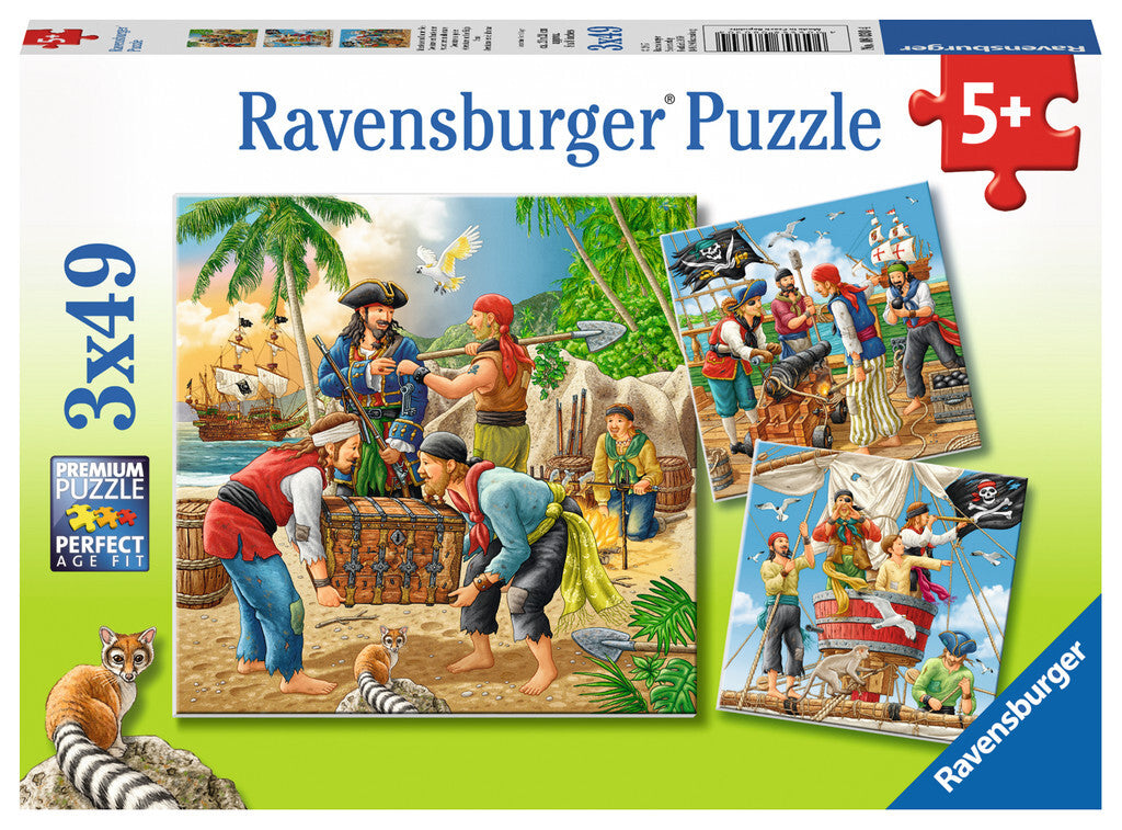 Ravensburger Puzzle 3 x 49pc - Adventure on the High Seas