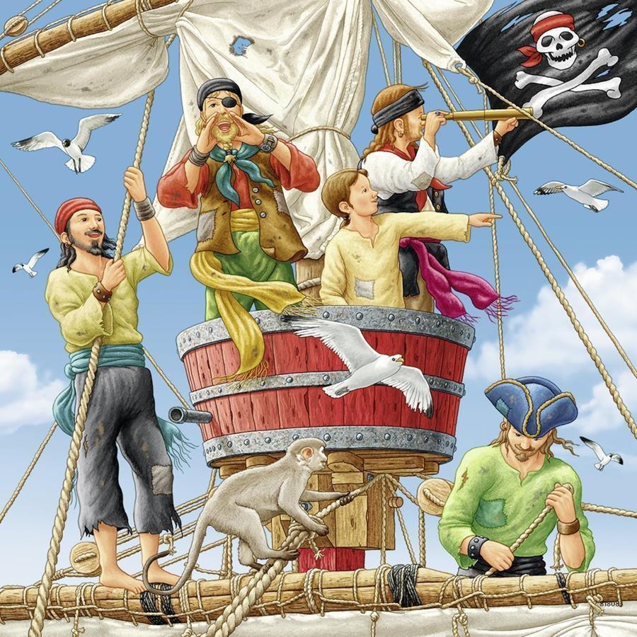 Ravensburger Puzzle 3 x 49pc - Adventure on the High Seas