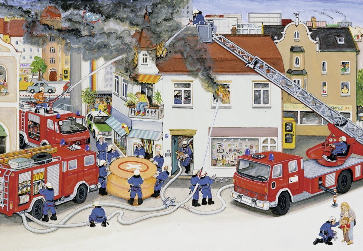Ravensburger Puzzle 2 x 24pc - Busy Fire Brigade