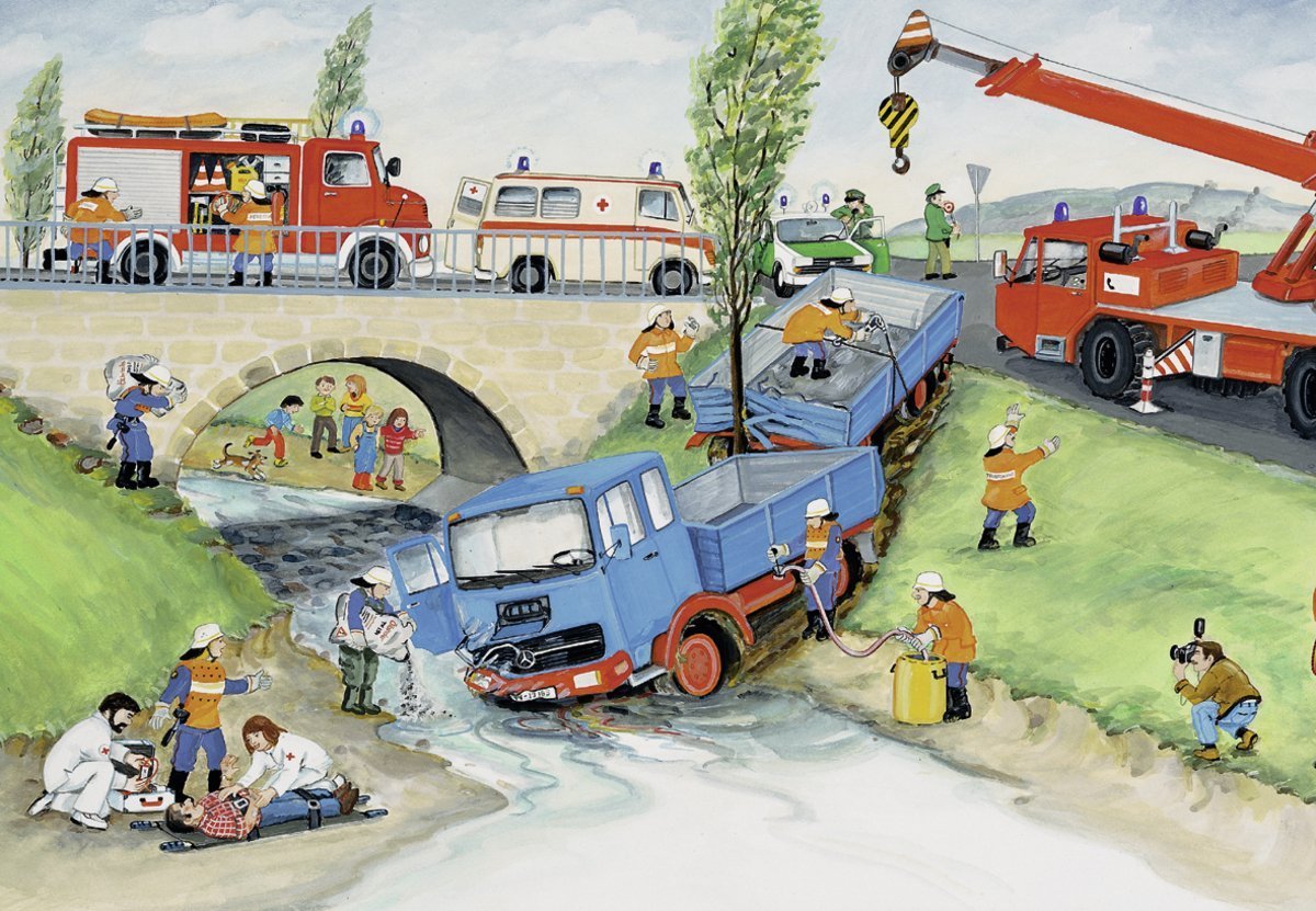 Ravensburger Puzzle 2 x 24pc - Busy Fire Brigade
