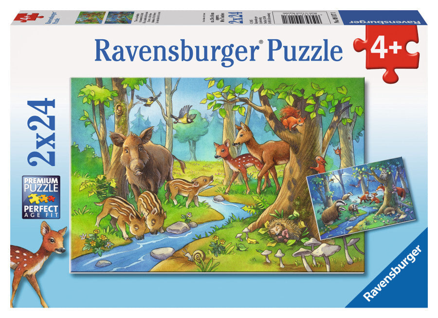 Ravensburger Puzzle 2 x 24pc - Animals of the Forest