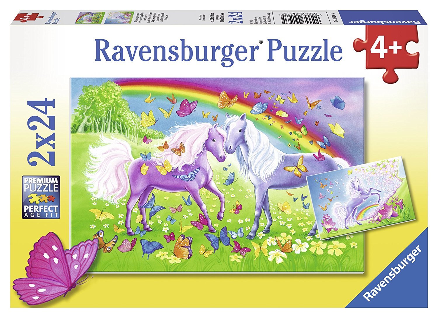 Ravensburger Puzzle 2x24pc - Rainbow Horses