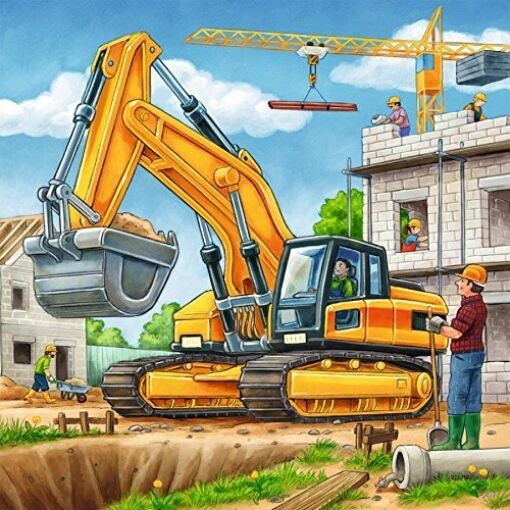 Ravensburger Puzzle 3 x 49pc - Construction Vehicle