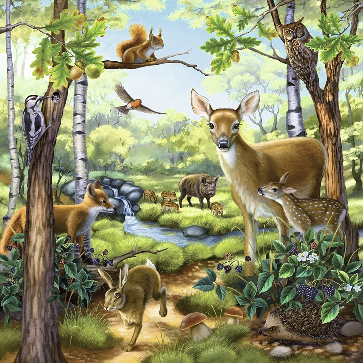 Ravensburger Puzzle 3 x 49pc - Forest Zoo and Pets