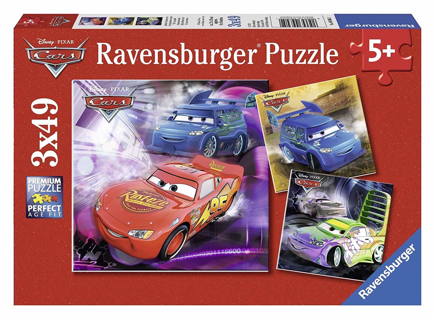 Ravensburger Puzzle 3 x 49pc - Disney Pixar Cars - On the Racetrack