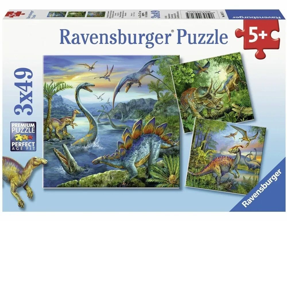 Ravensburger Puzzle 3 x 49pc - Dinosaur Fascination