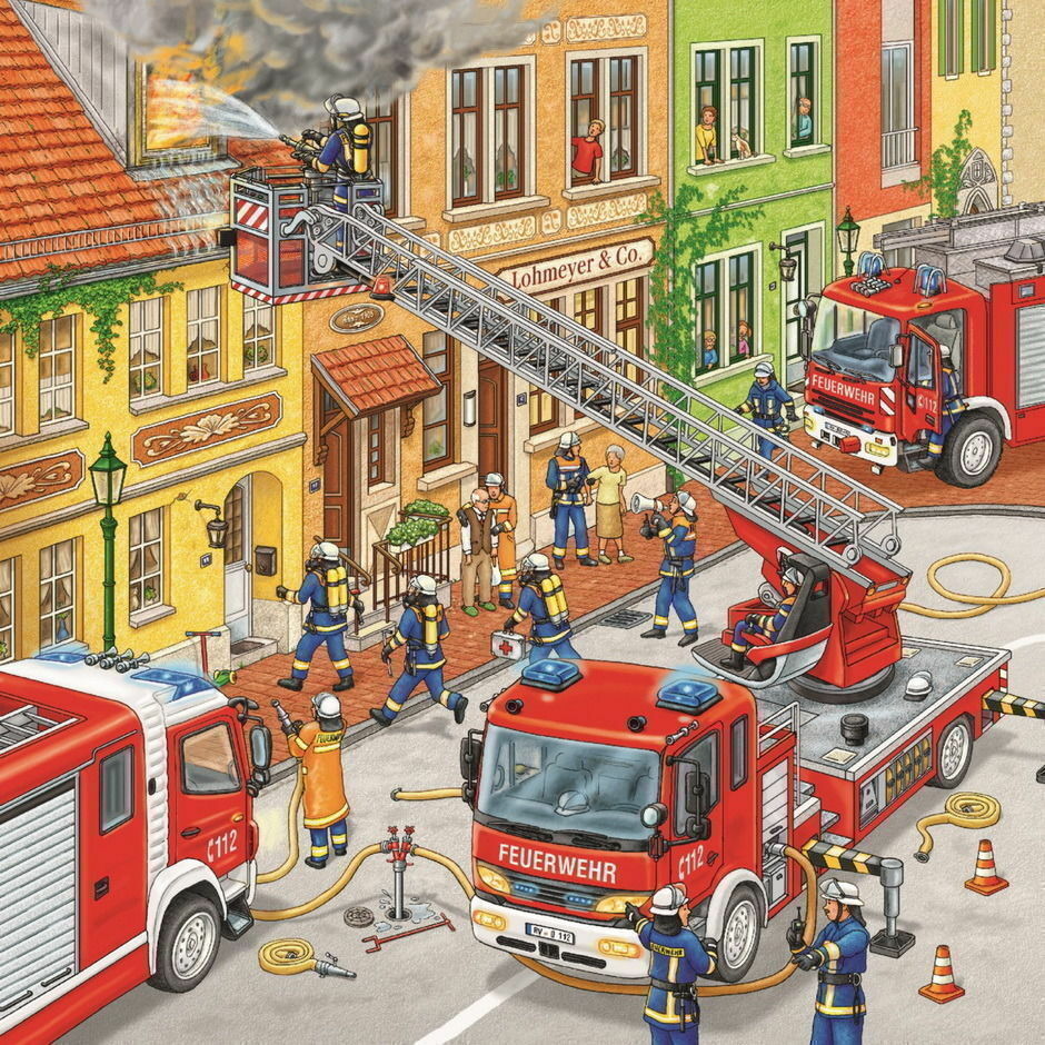 Ravensburger Puzzle 3 x 49pc - Fire Brigade Run