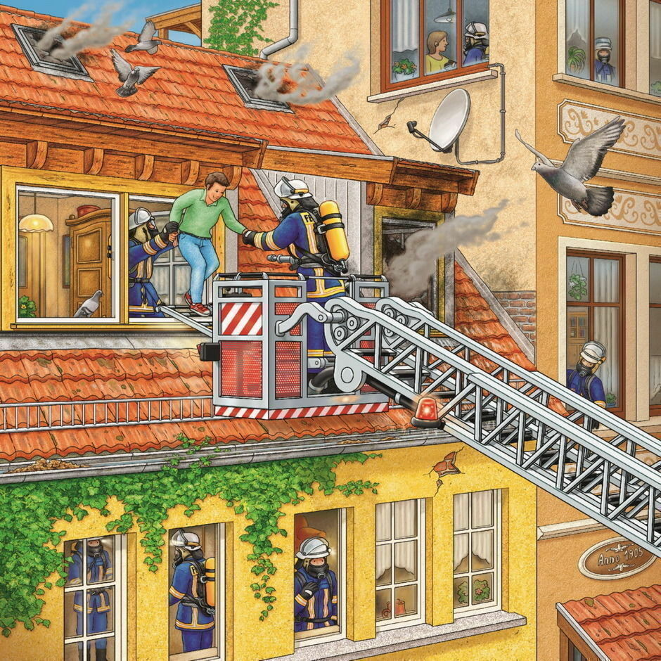 Ravensburger Puzzle 3 x 49pc - Fire Brigade Run