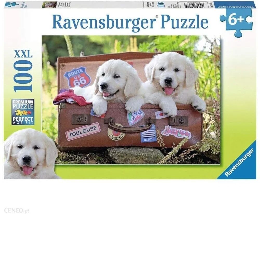 Ravensburger Puzzle 100pc XXL - Travelling Puppies