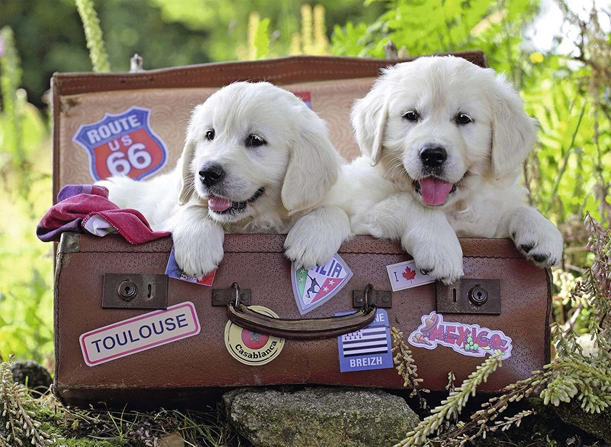 Ravensburger Puzzle 100pc XXL - Travelling Puppies