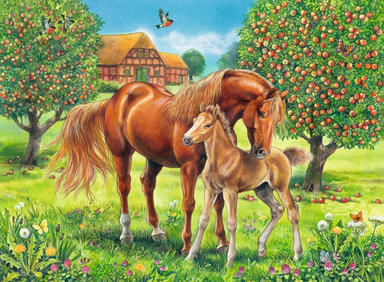 Ravensburger Puzzle 100pc XXL - Horses in the Field
