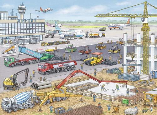 Ravensburger Puzzle 100pc XXL - Airport Construction Site