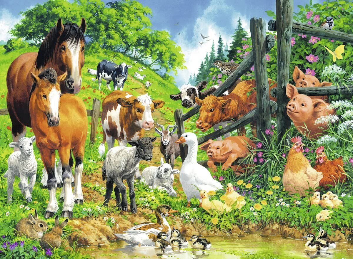 Ravensburger Puzzle 100pc XXL - Animal Get Together