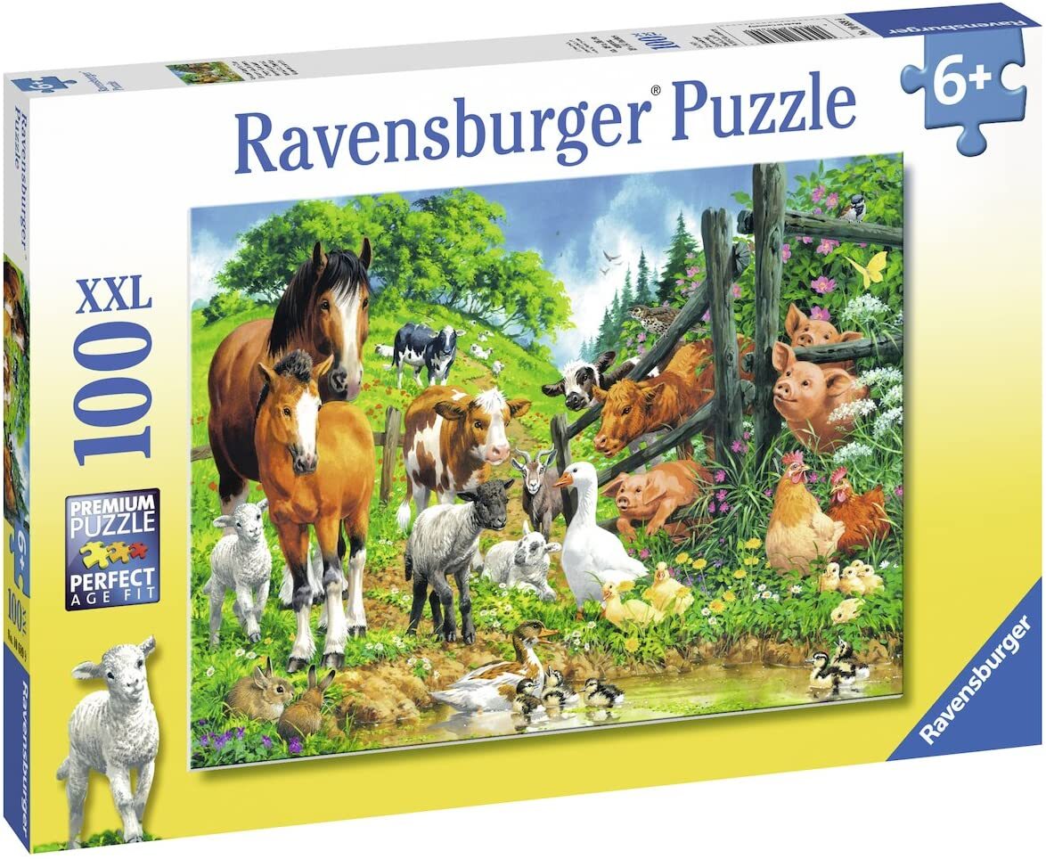 Ravensburger Puzzle 100pc XXL - Animal Get Together
