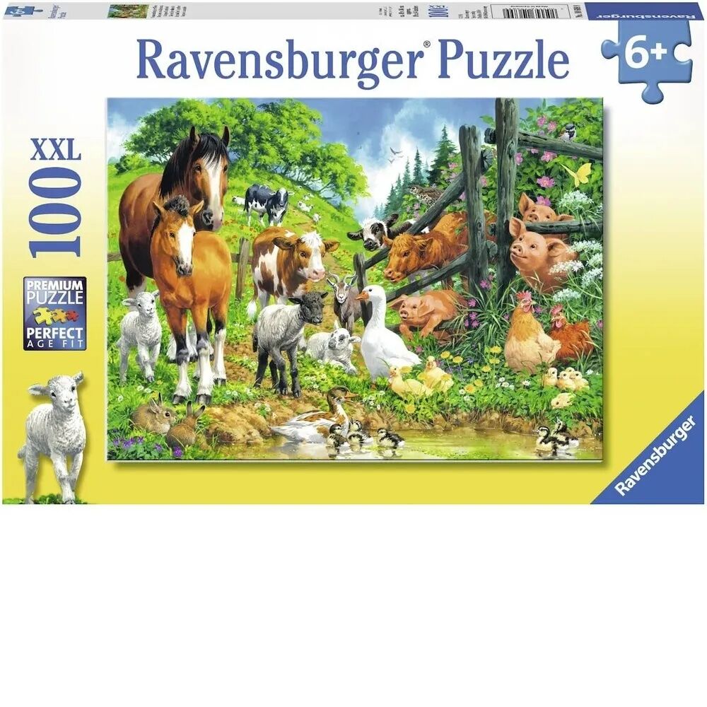 Ravensburger Puzzle 100pc XXL - Animal Get Together