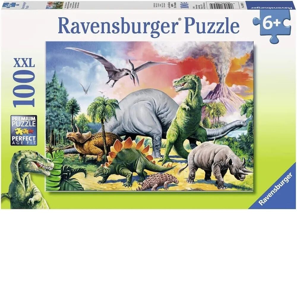 Ravensburger Puzzle 100pc XXL - Among the Dinosaurs