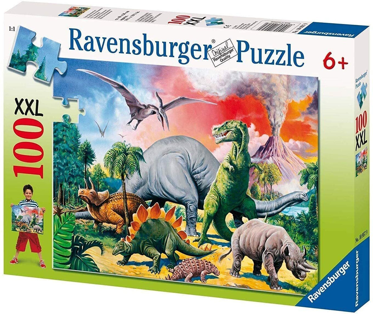 Ravensburger Puzzle 100pc XXL - Among the Dinosaurs