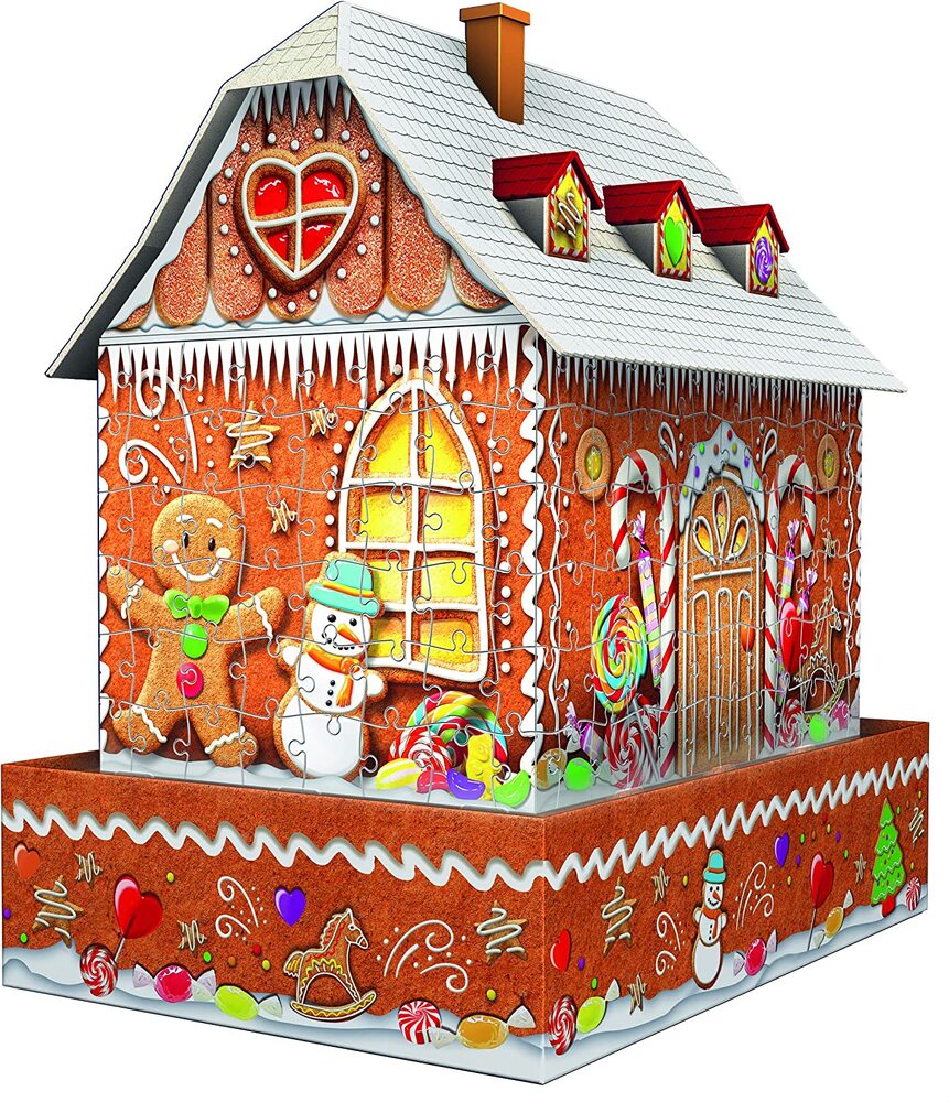 Ravensburger 3D Puzzle 216pc - Gingerbread House Night Edition