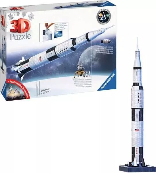 Ravensburger Puzzle 440pc 3D - Apollo Saturn V Rocket
