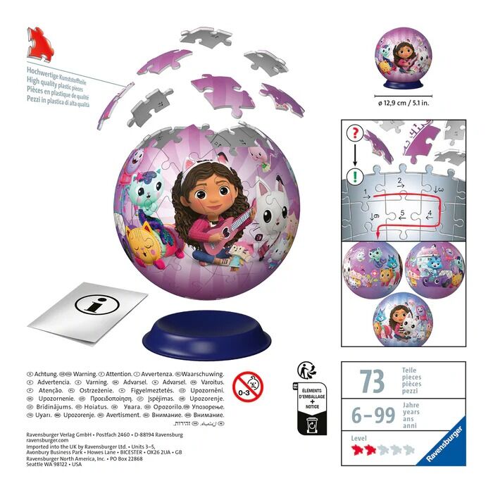 Ravensburger 3D Puzzle 72pc - Gabby's Dollhouse