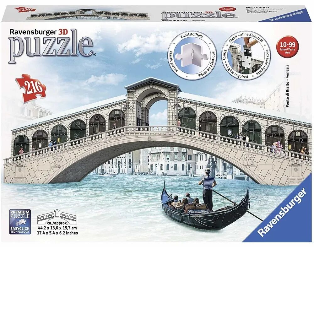 Ravensburger 3D Puzzle 216pc - Venice's Rialto Bridge