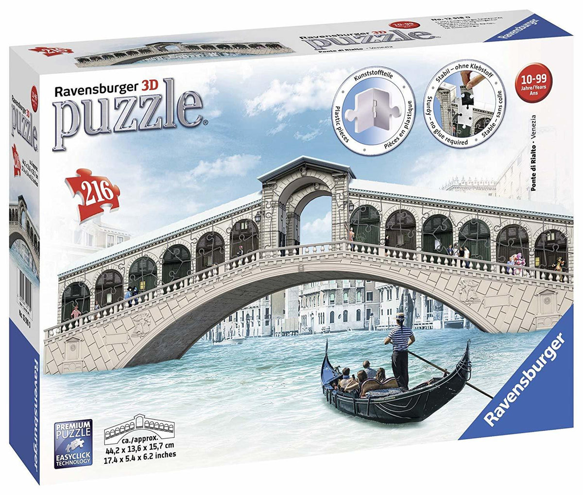 Ravensburger 3D Puzzle 216pc - Venice's Rialto Bridge