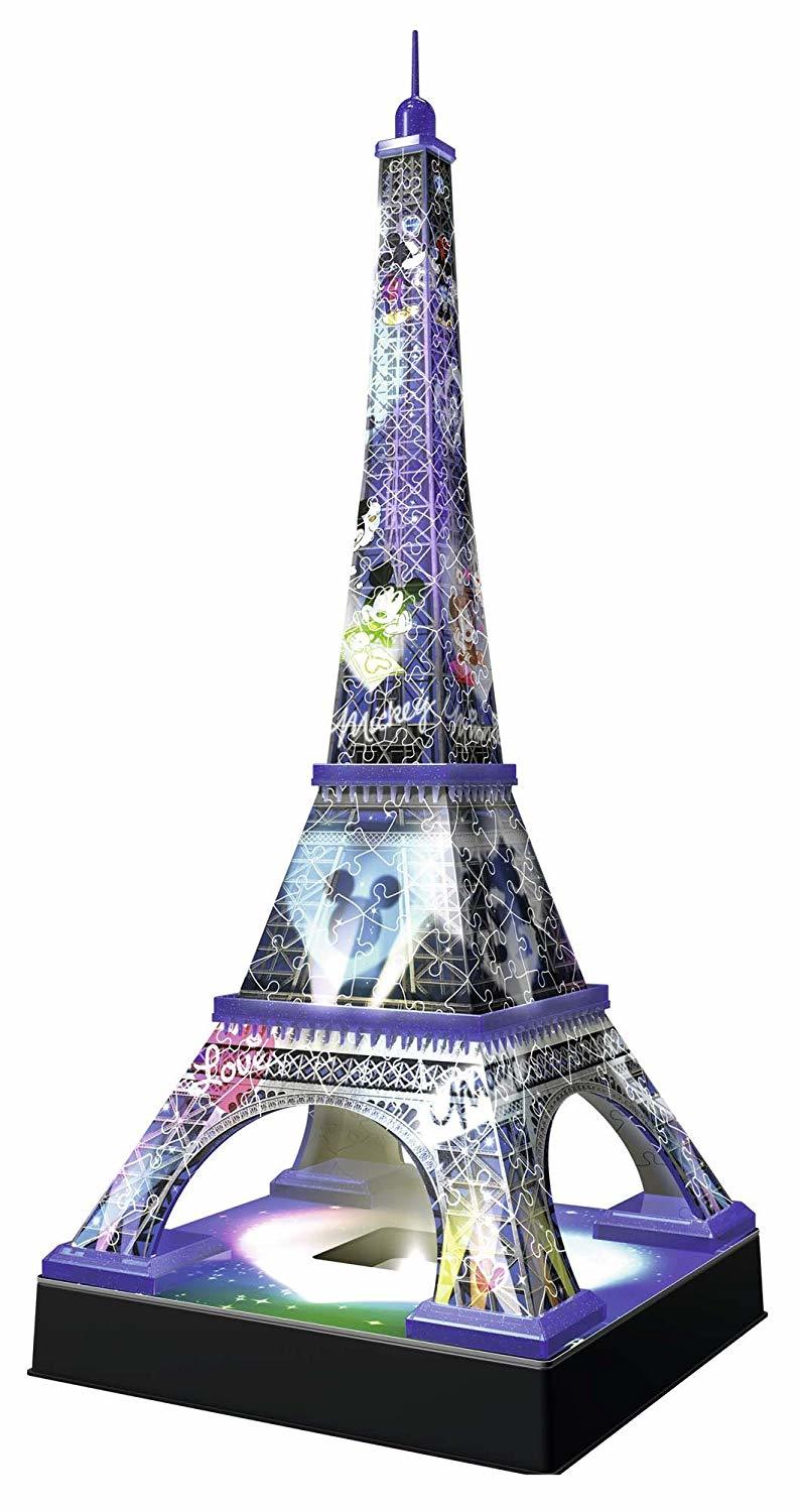 Ravensburger 3D Puzzle 216pc - Mickey & Minnie Eiffel Tower Night Edition