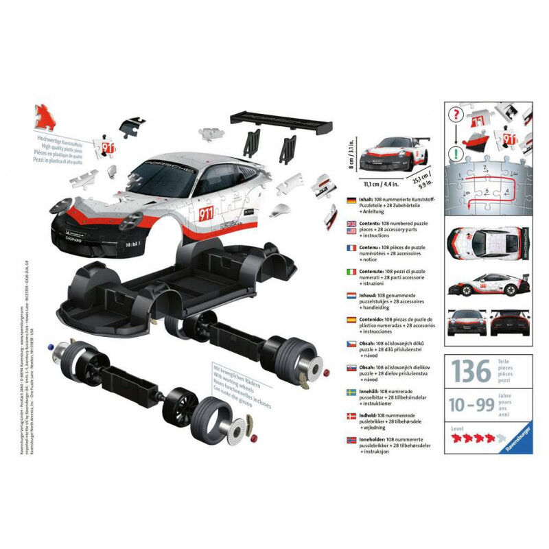 Ravensburger 3D Puzzle 108pc - Porsche 911R